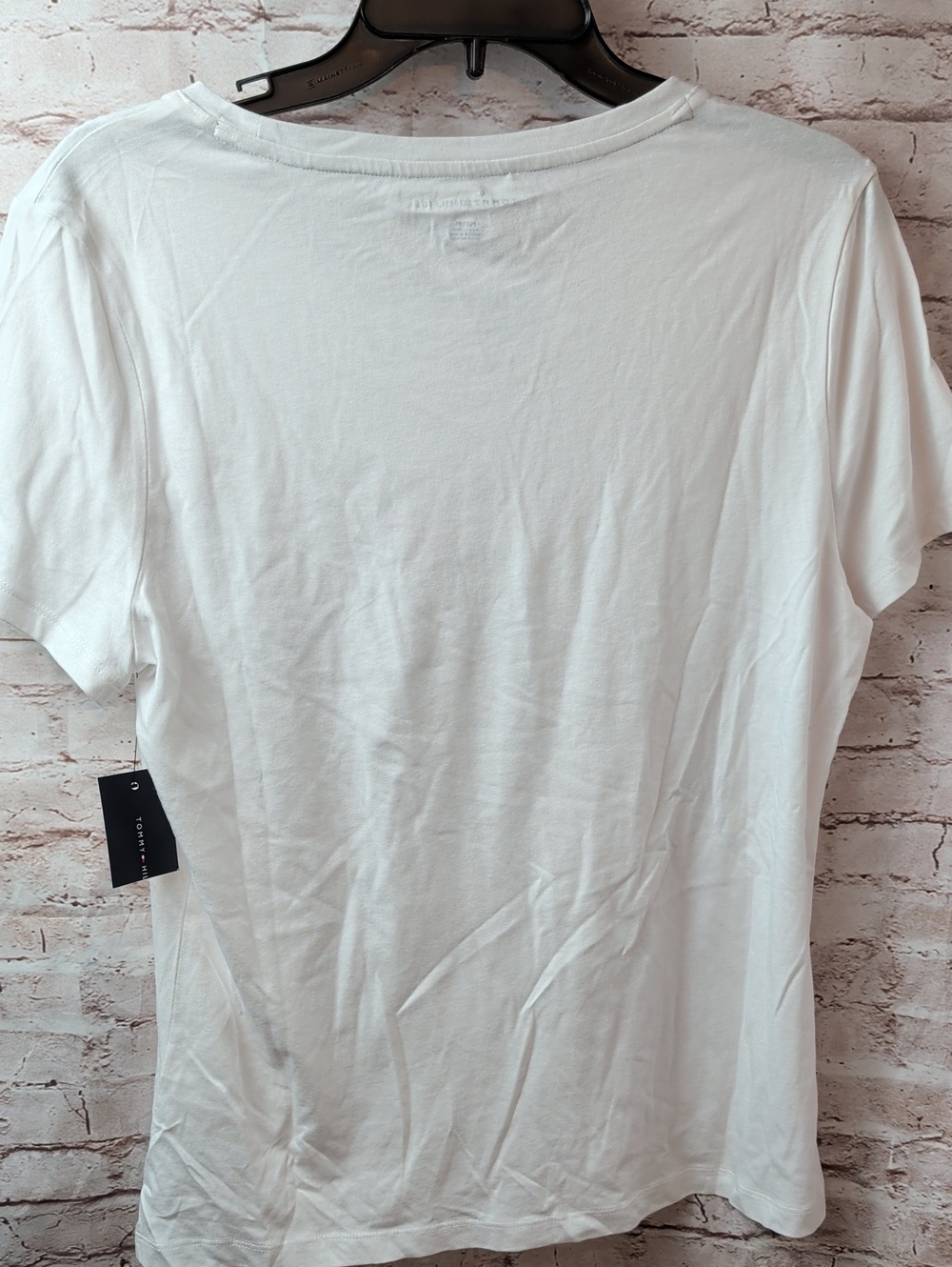 Tommy Hilfiger White Crew Neck Logo Tee Women's Medium New Nwt - Picture 5 of 5